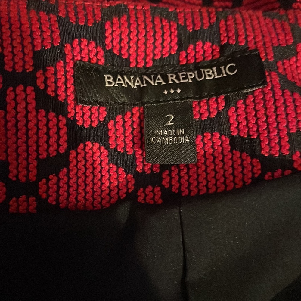 Banana Republic red and black A line skirt excellent condition barely worn! - Picture 5 of 5